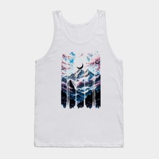 Japanese Moon Mountain Tank Top